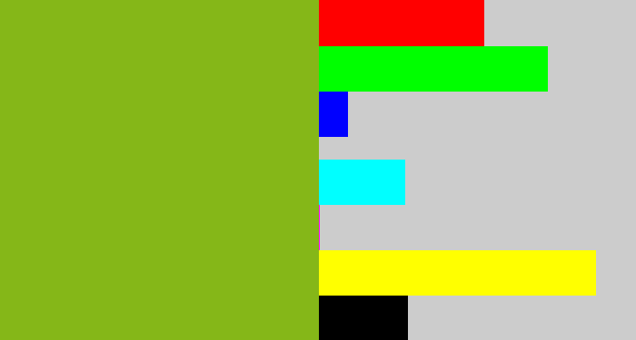 Hex color #85b718 - pea green