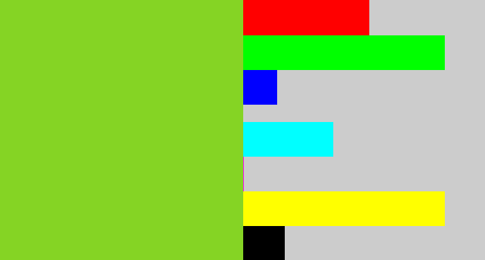 Hex color #85d424 - apple green