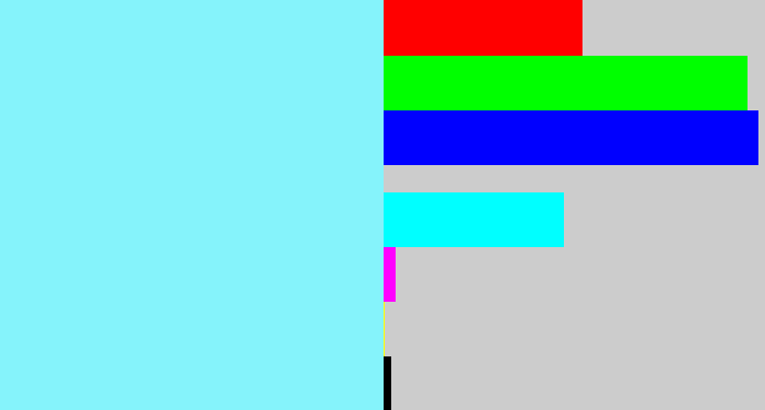 Hex color #85f3fb - robin egg blue