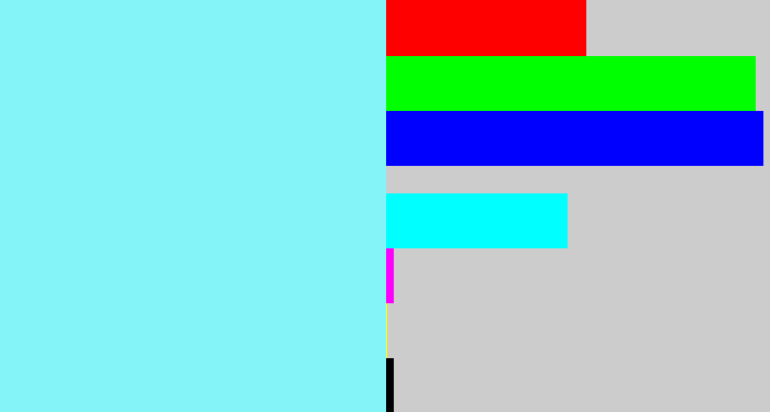 Hex color #85f4f9 - robin egg blue