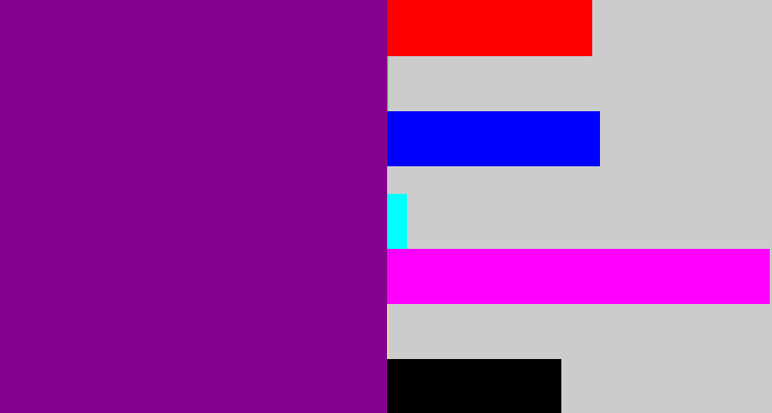 Hex color #86018d - barney purple