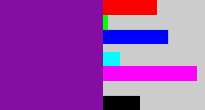 Hex color #860da2 - purple