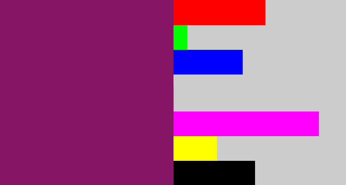 Hex color #861565 - darkish purple