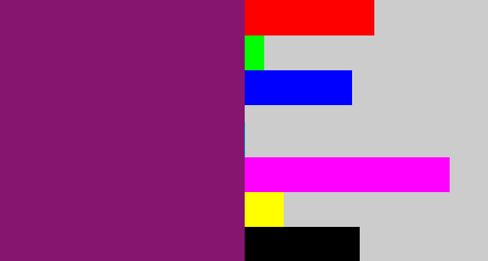 Hex color #861570 - darkish purple