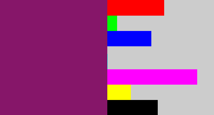 Hex color #861669 - darkish purple