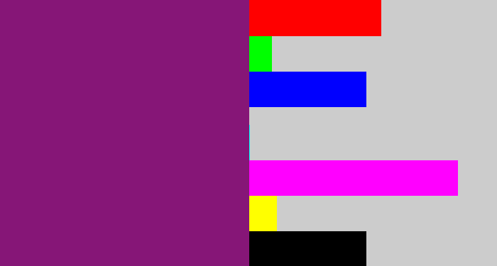 Hex color #861677 - darkish purple