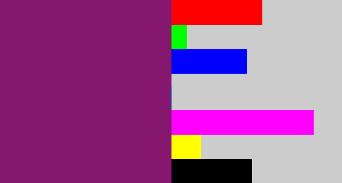 Hex color #86176f - darkish purple