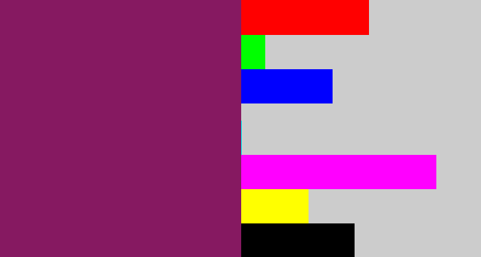 Hex color #861961 - darkish purple