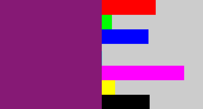 Hex color #861975 - darkish purple