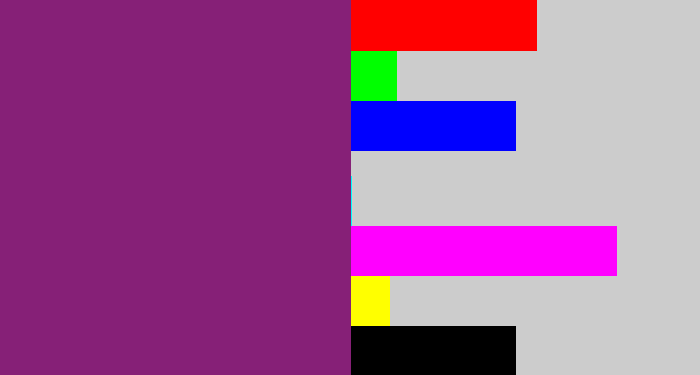 Hex color #862077 - darkish purple