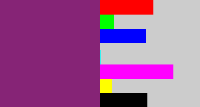 Hex color #862476 - darkish purple