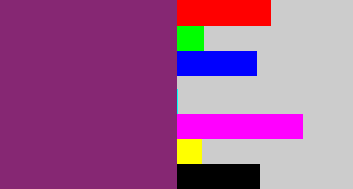 Hex color #862773 - darkish purple