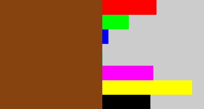 Hex color #864310 - medium brown