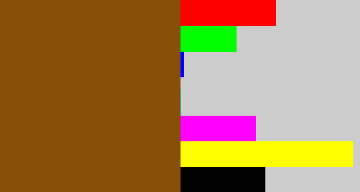 Hex color #864e06 - medium brown