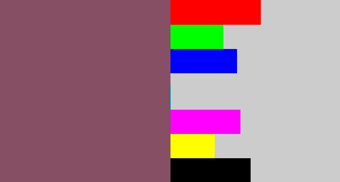 Hex color #864f63 - dark mauve