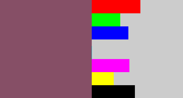 Hex color #864f66 - dark mauve