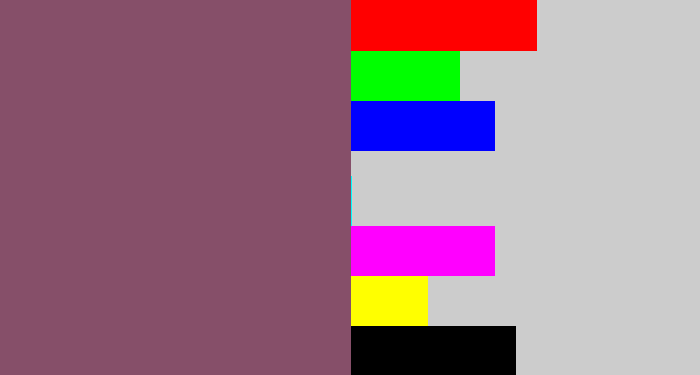 Hex color #864f69 - dark mauve
