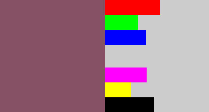 Hex color #865164 - dark mauve