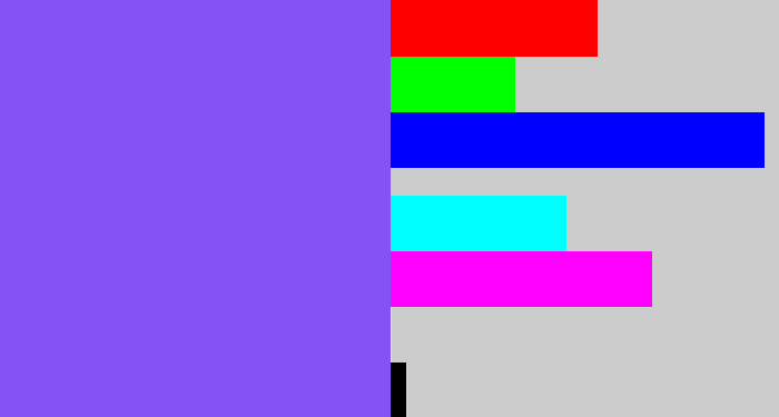 Hex color #8652f5 - purpley