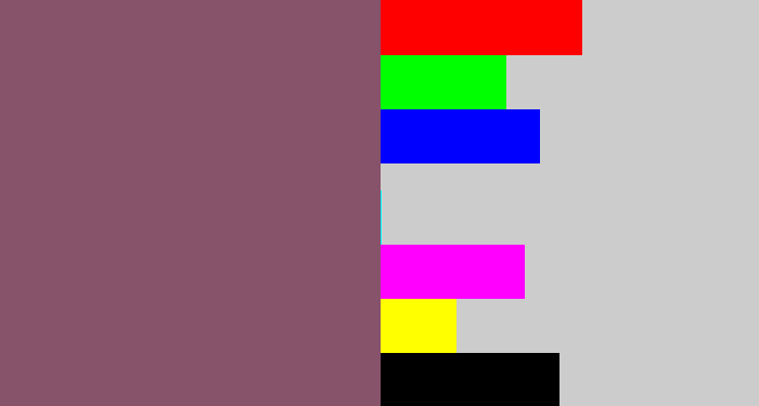 Hex color #86536b - dark mauve