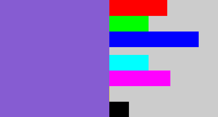 Hex color #865cd2 - purpley