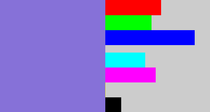 Hex color #8671d8 - purpley