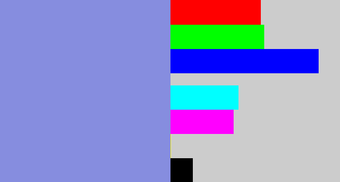 Hex color #868ddf - perrywinkle