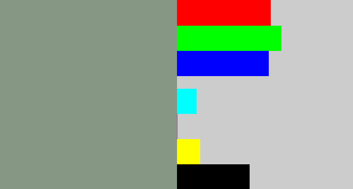 Hex color #869784 - grey/green