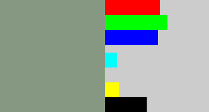 Hex color #869882 - grey/green