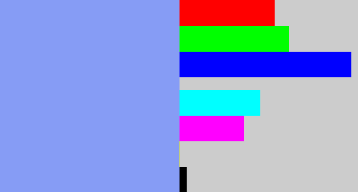 Hex color #869cf5 - periwinkle blue