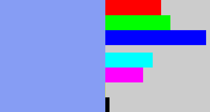 Hex color #869df4 - periwinkle blue