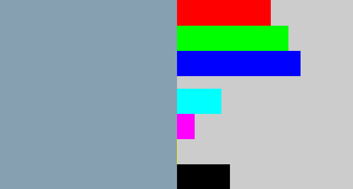 Hex color #86a0b2 - bluegrey