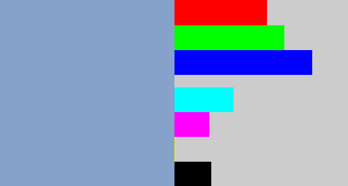 Hex color #86a1ca - bluegrey