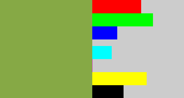 Hex color #86a945 - avocado