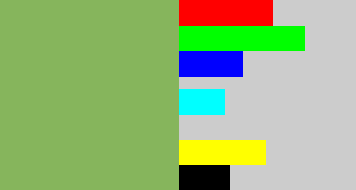 Hex color #86b55c - asparagus
