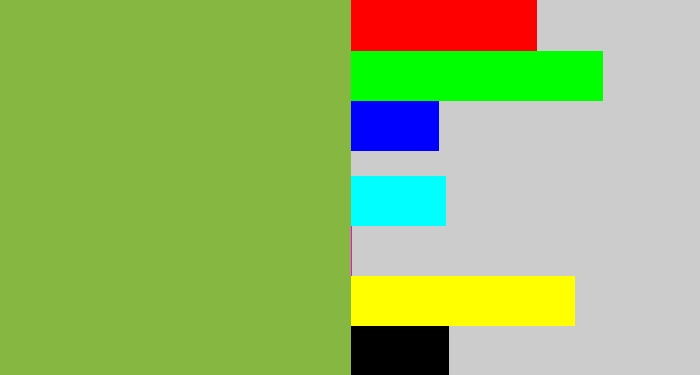 Hex color #86b741 - avocado