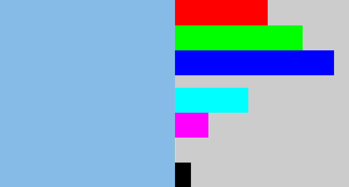 Hex color #86bbe7 - lightblue