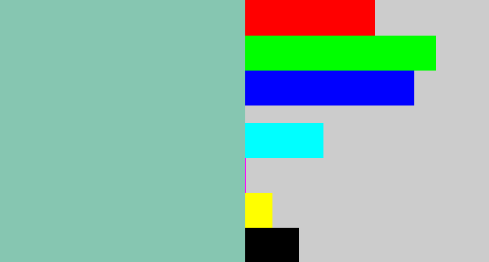 Hex color #86c6b1 - pale teal