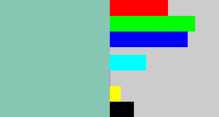 Hex color #86c7b4 - pale teal