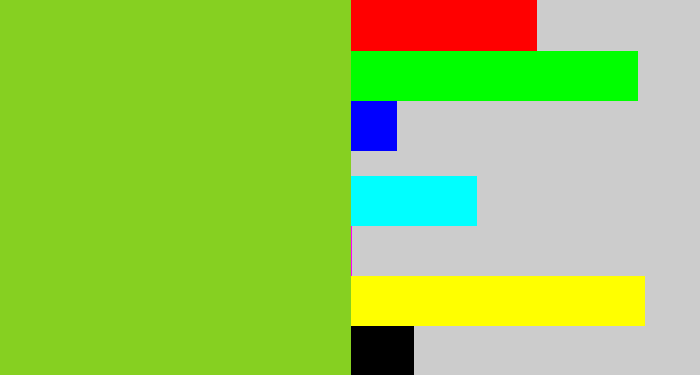 Hex color #86d021 - apple green