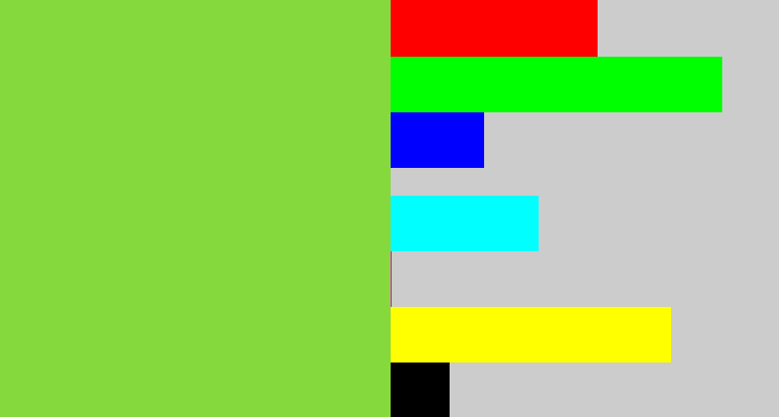 Hex color #86d93c - kiwi green