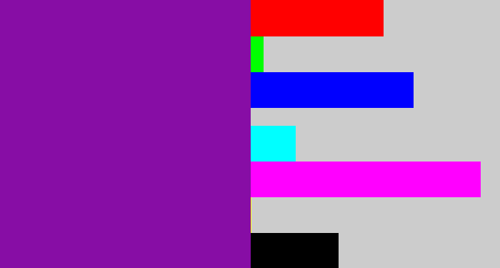 Hex color #870da5 - purple