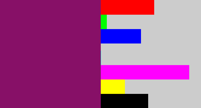 Hex color #871067 - darkish purple