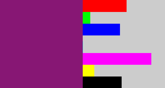 Hex color #871774 - darkish purple