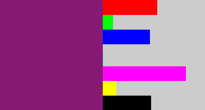 Hex color #871975 - darkish purple