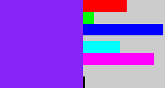 Hex color #8723f7 - violet