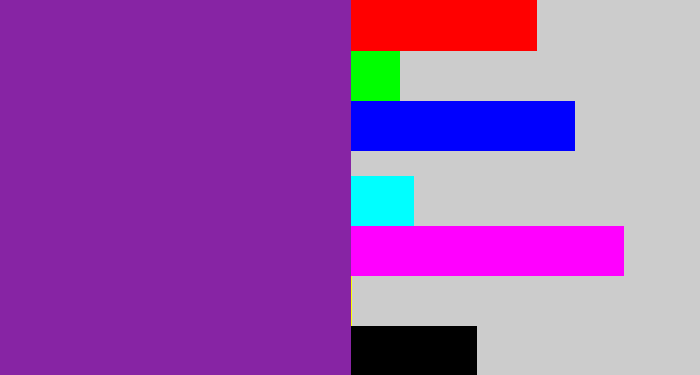 Hex color #8724a4 - purple