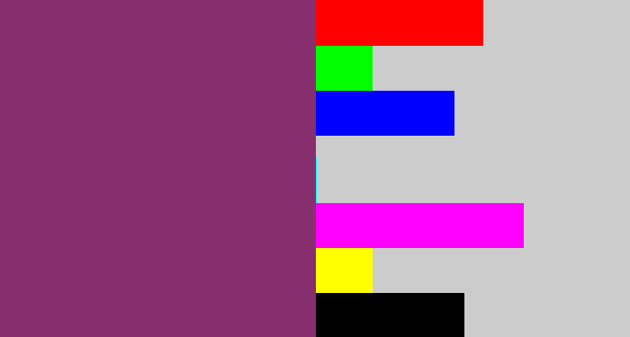 Hex color #872e6f - bruise