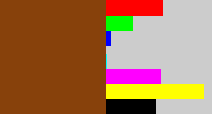 Hex color #87410b - rust brown