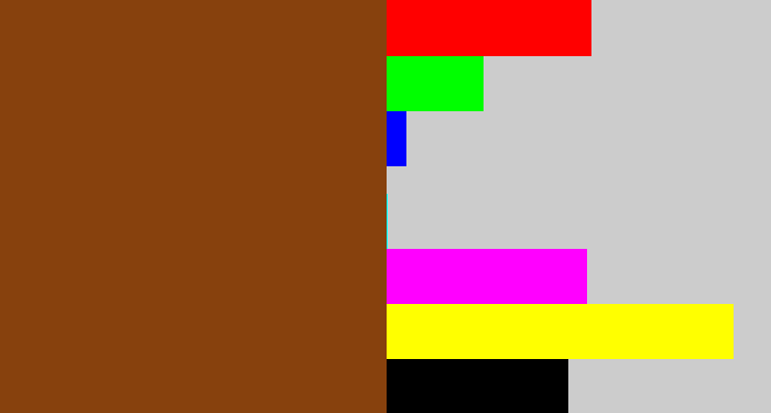 Hex color #87410d - medium brown